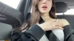 Dainty Wilder Nude Car Masturbation
